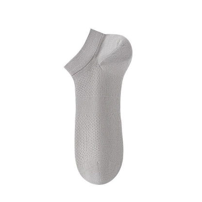 Breathable Silk Ankle Socks (8 Pairs) - Light Gray - EU36-44(US3-10) - image 12