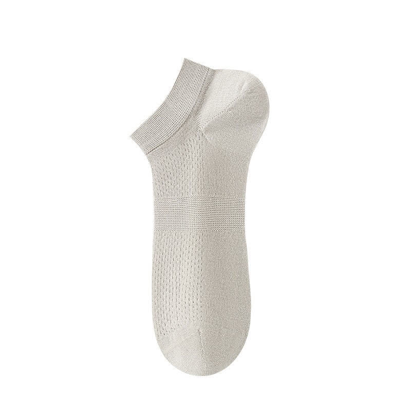 Breathable Silk Ankle Socks (8 Pairs) - Beige - EU36-44(US3-10) - image 8
