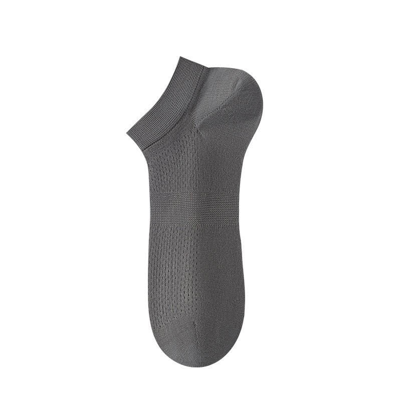 Breathable Silk Ankle Socks (8 Pairs) - Dark Grey - EU36-44(US3-10) - image 11