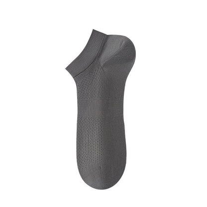 Breathable Silk Ankle Socks (8 Pairs) - Dark Grey - EU36-44(US3-10) - image 11
