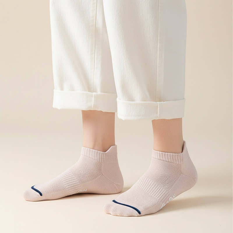 Breathable Cushioned Ankle Socks (5 Pairs) - Khaki - EU36-44(US3-10) - image 3
