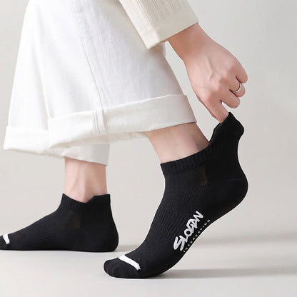Breathable Cushioned Ankle Socks (5 Pairs) - Black - EU36-44(US3-10) - image 8