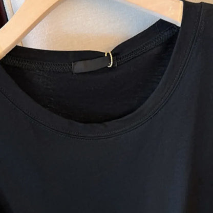 Plus Size Cotton Stretch Split Hem Tee - image 1