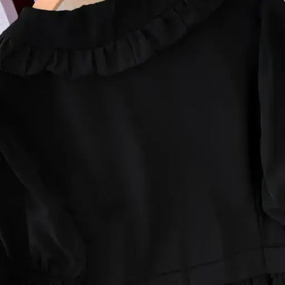 Plus Size Ruffle Collar Button Front Midi Dress - image 3