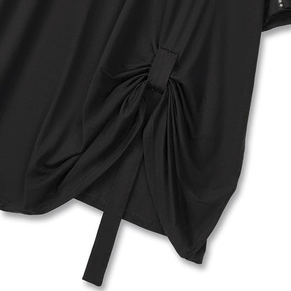 Plus Size Side Tie Ruched Short Sleeve Midi Skirt Matching Set - image 4
