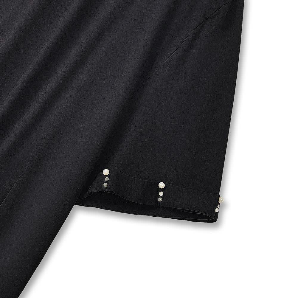 Plus Size Side Tie Ruched Short Sleeve Midi Skirt Matching Set - image 3