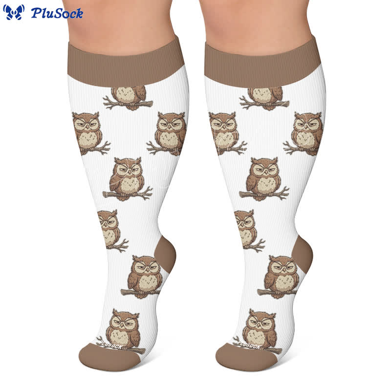 Plus Size Frog Owl Compression Socks - image 5
