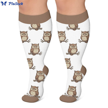 Plus Size Frog Owl Compression Socks - image 5