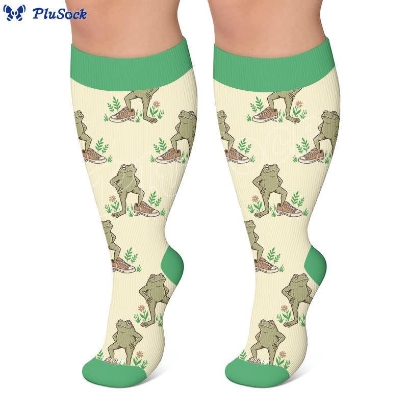 Plus Size Frog Owl Compression Socks - image 6