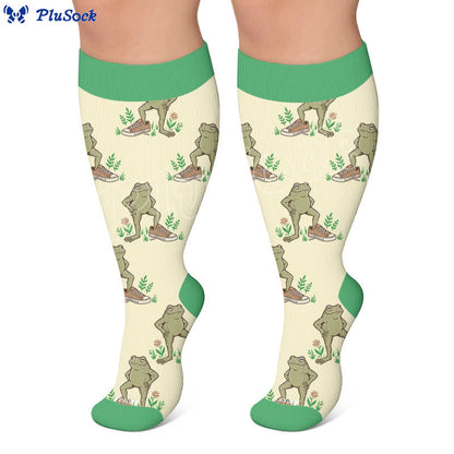 Plus Size Frog Owl Compression Socks - image 6