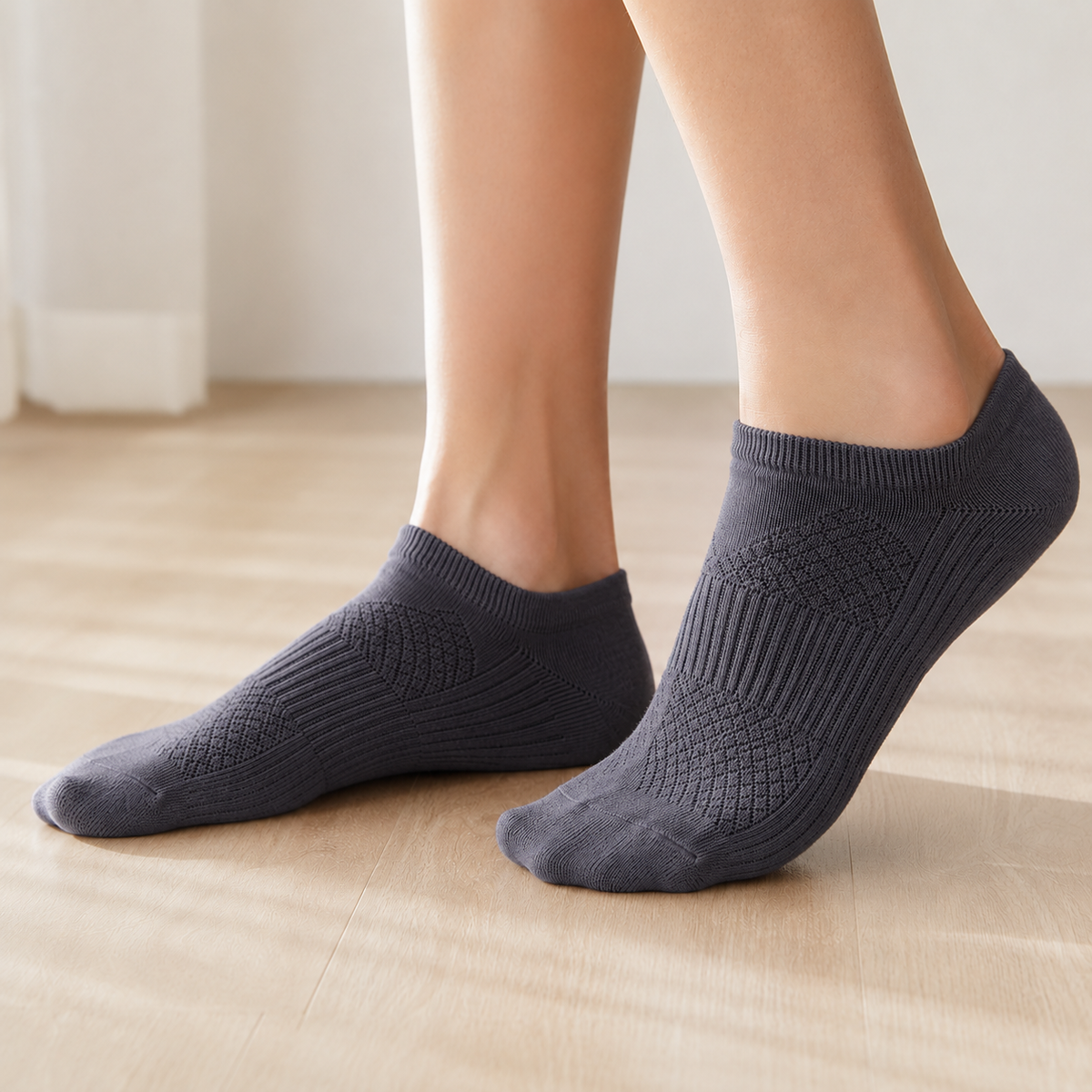 Breathable Antibacterial Ice Silk Ankle Socks (5 Pairs) - image 5