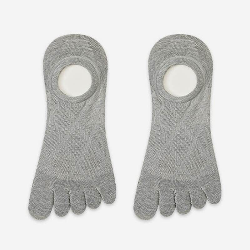 Breathable Bamboo Five Toe No Show Sokcs(3 Pairs) - Light Gray - EU36-45(US3-11) - image 7