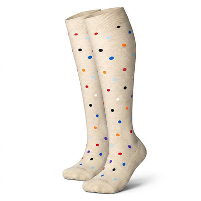 Polka-Dot Compression Socks(3 Pairs) - Apricot - L/XL - image 9