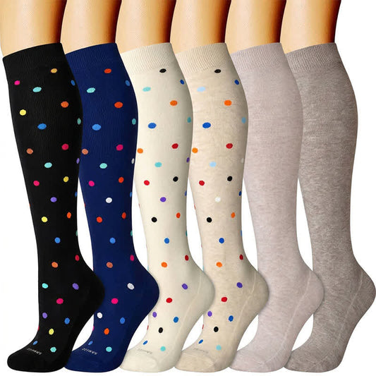 Polka-Dot Compression Socks(3 Pairs) - image 0