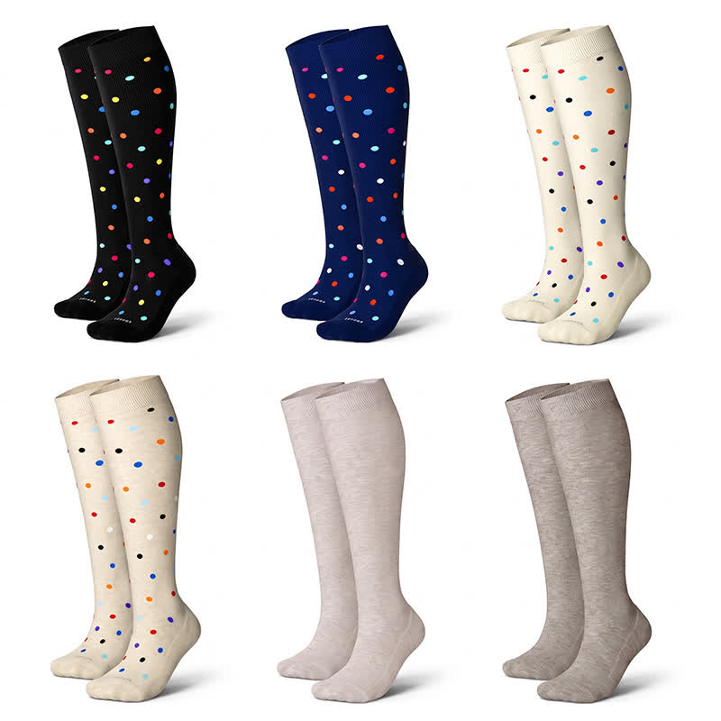 Polka-Dot Compression Socks(3 Pairs) - image 12