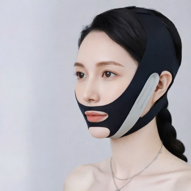 Soft Adjustable V Line Face Support Wrap - Black - One Size - image 4
