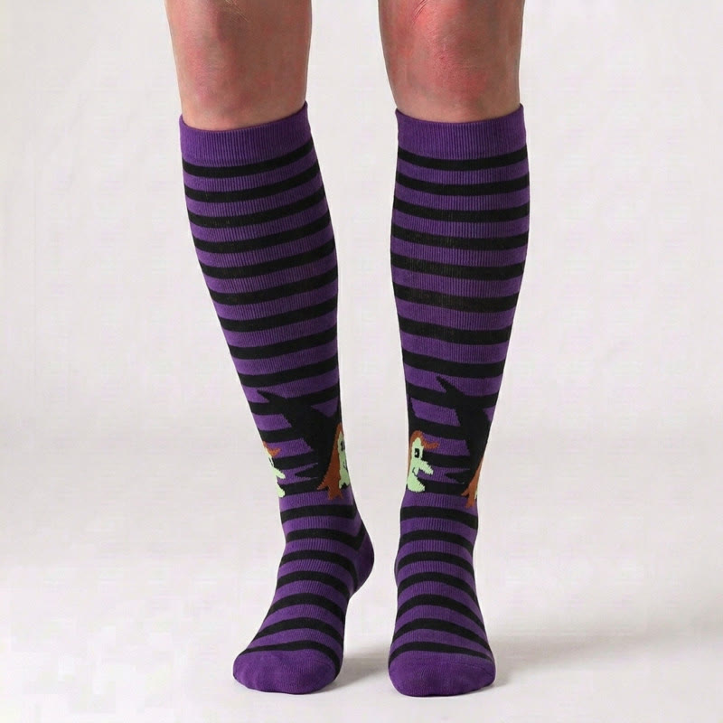 Halloween Holiday Soft Cotton Compression Socks(3 Pairs) - image 1