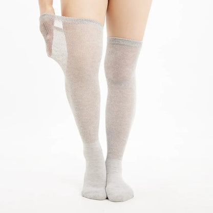 Non-Binding Diabetic Thigh High Socks - Grey - EU37-42(US4-8.5) - image 2