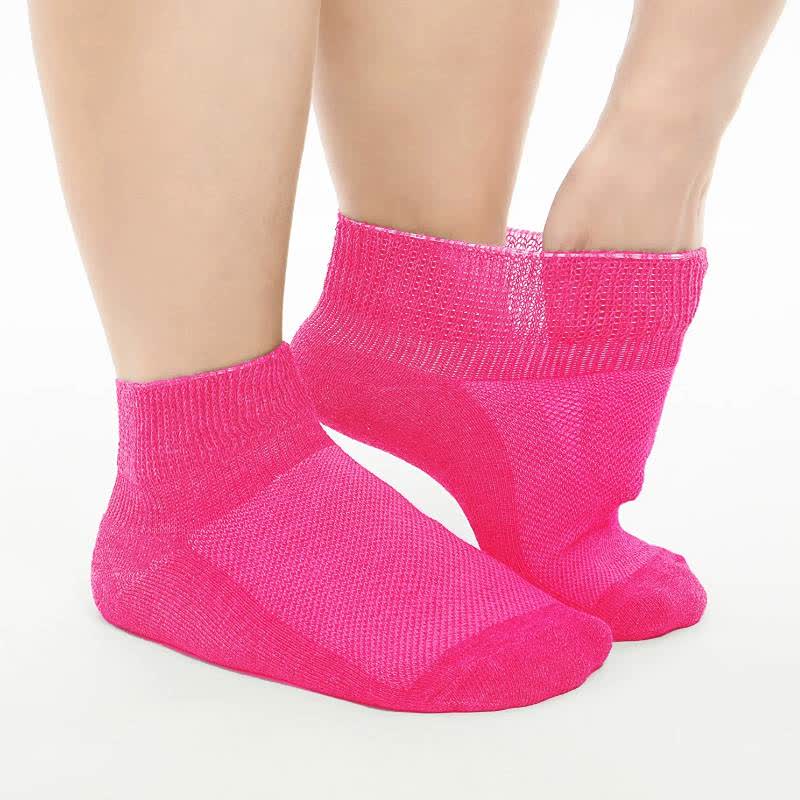 Breathable Cushioned Non-Binding Diabetic Ankle Socks(5 Pairs) - Rose - EU40-44(US7-10) - image 6
