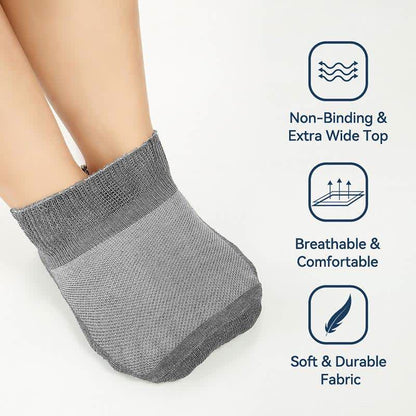 Breathable Cushioned Non-Binding Diabetic Ankle Socks(5 Pairs) - image 12