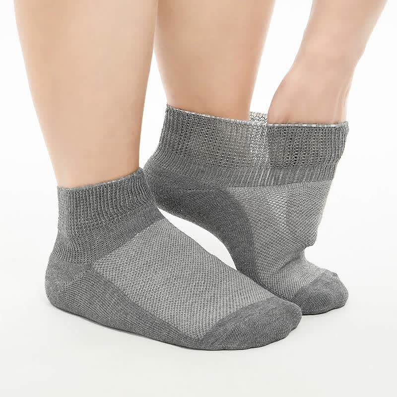 Breathable Cushioned Non-Binding Diabetic Ankle Socks(5 Pairs) - Dark Grey - EU40-44(US7-10) - image 5