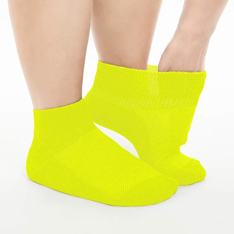 Breathable Cushioned Non-Binding Diabetic Ankle Socks(5 Pairs) - Yellow - EU40-44(US7-10) - image 8