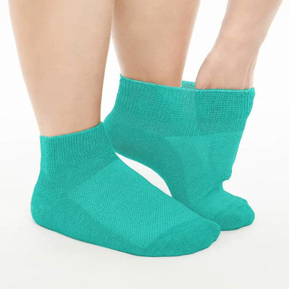 Breathable Cushioned Non-Binding Diabetic Ankle Socks(5 Pairs) - Arctic Green - EU40-44(US7-10) - image 4