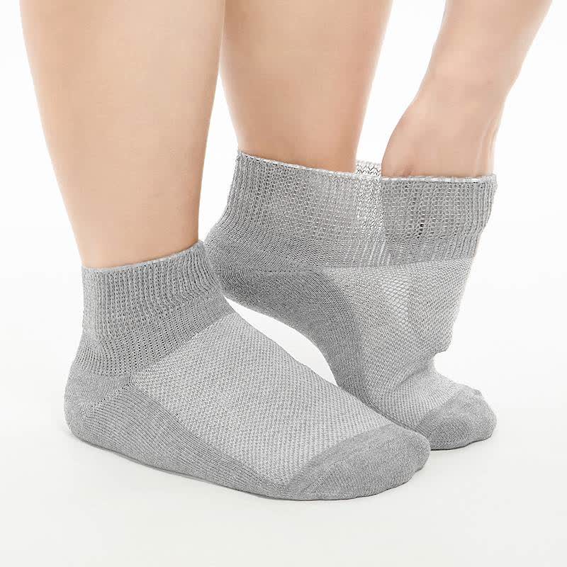 Breathable Cushioned Non-Binding Diabetic Ankle Socks(5 Pairs) - LightGray - EU40-44(US7-10) - image 10