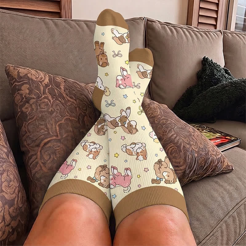 Plus Size Floral Animal Compression Socks - image 3