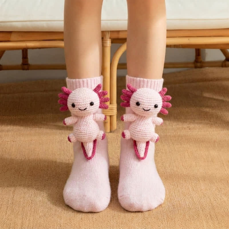 3D Hugging Grey Bunny Animal Slipper Socks - Pink - EU43-45(US9-11) - image 0