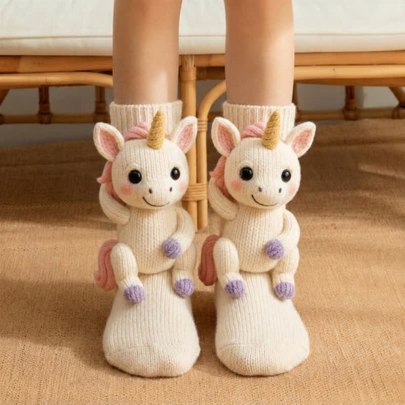 Capybara With Duck 3D Animal Slipper Socks - Beige - EU43-45(US9-11) - image 2