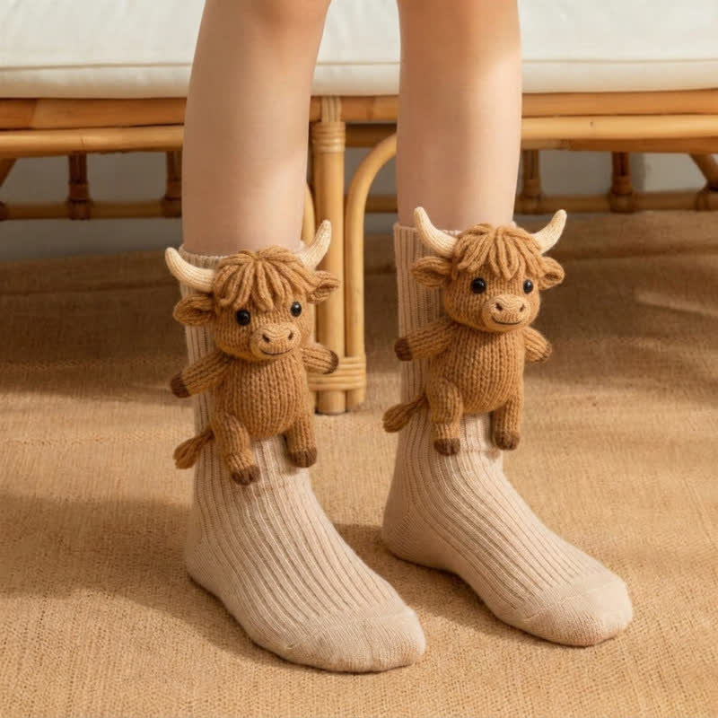 Capybara With Duck 3D Animal Slipper Socks - Camel - EU43-45(US9-11) - image 0