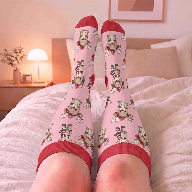 Plus Size Winter Animal Compression Socks - image 1