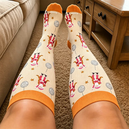 Plus Size Santa Claus Polar Bear Compression Socks - image 2
