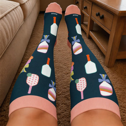 Plus Size Tennis Racket Compression Socks - image 3