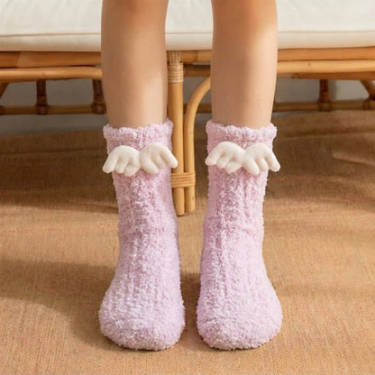Christmas Holiday 3D Cartoon Accent Quarter Socks (3 Pairs) - image 0