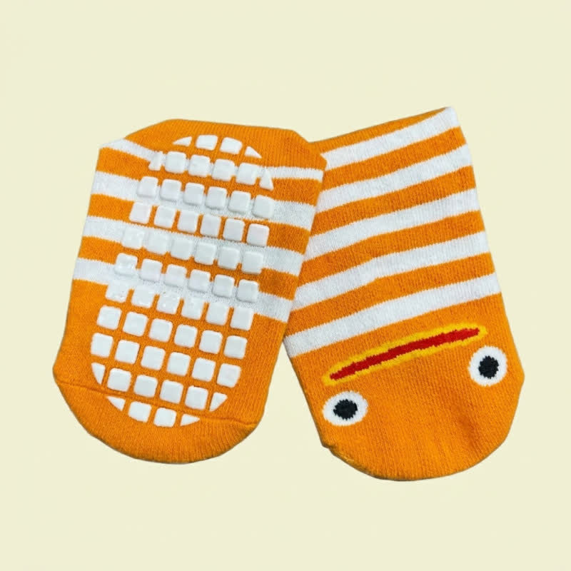 Striped Funny Face Family Set Slipper Socks (4 Pairs) - image 6
