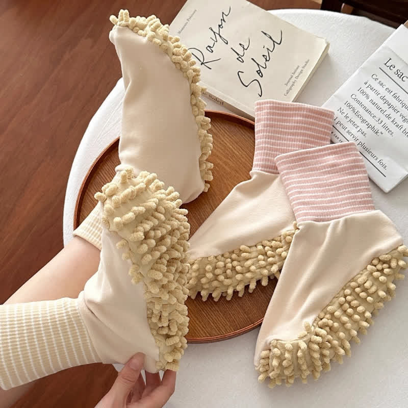 Microfiber Cleaning Dust Mop Slipper Socks (4 Pairs) - image 1