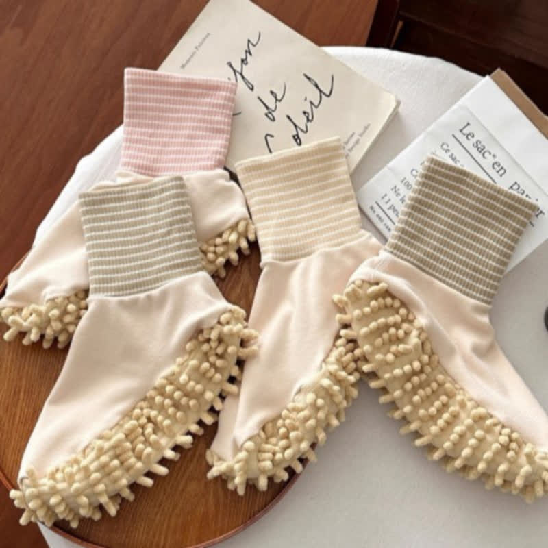 Microfiber Cleaning Dust Mop Slipper Socks (4 Pairs) - Multicolor - EU36-40(US2-7) - image 0