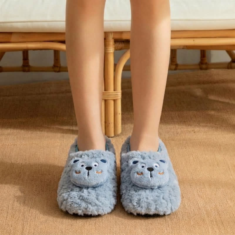 Cute Cat Plush Home Shoes - Blue - Kids EU32-35(US1-3.5) - image 5