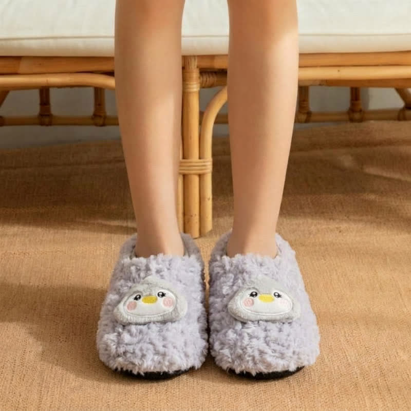 Cute Cat Plush Home Shoes - Purple - Kids EU32-35(US1-3.5) - image 2