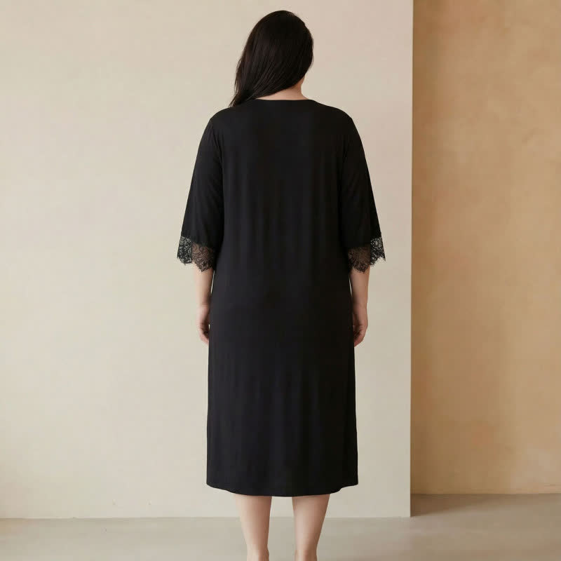 Lace Trim Nightgown Loungewear - image 6