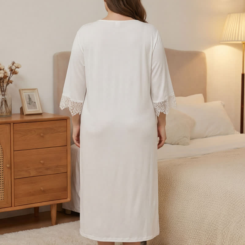 Lace Trim Nightgown Loungewear - image 3