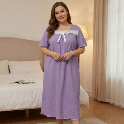Lavender Nightgown Lace Loungewear - image 0