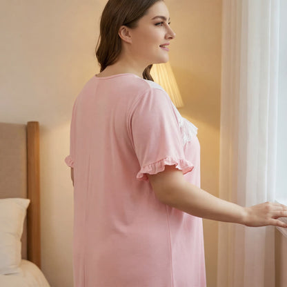 Bow Lace Trim Loungewear - image 3