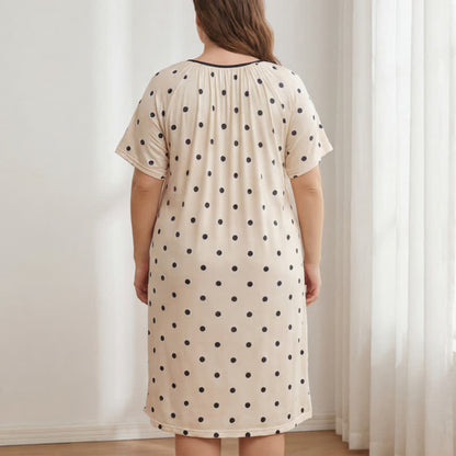 Soft Nightgown Polka Dot Loungewear - image 2