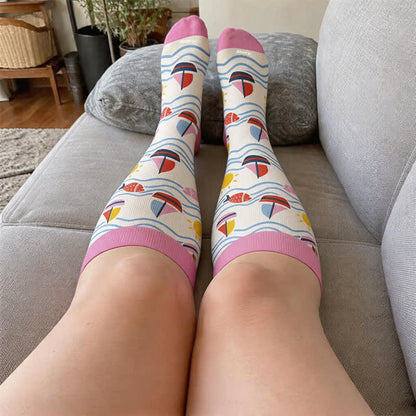 Plus Size Playful Fish Compression Socks - image 3