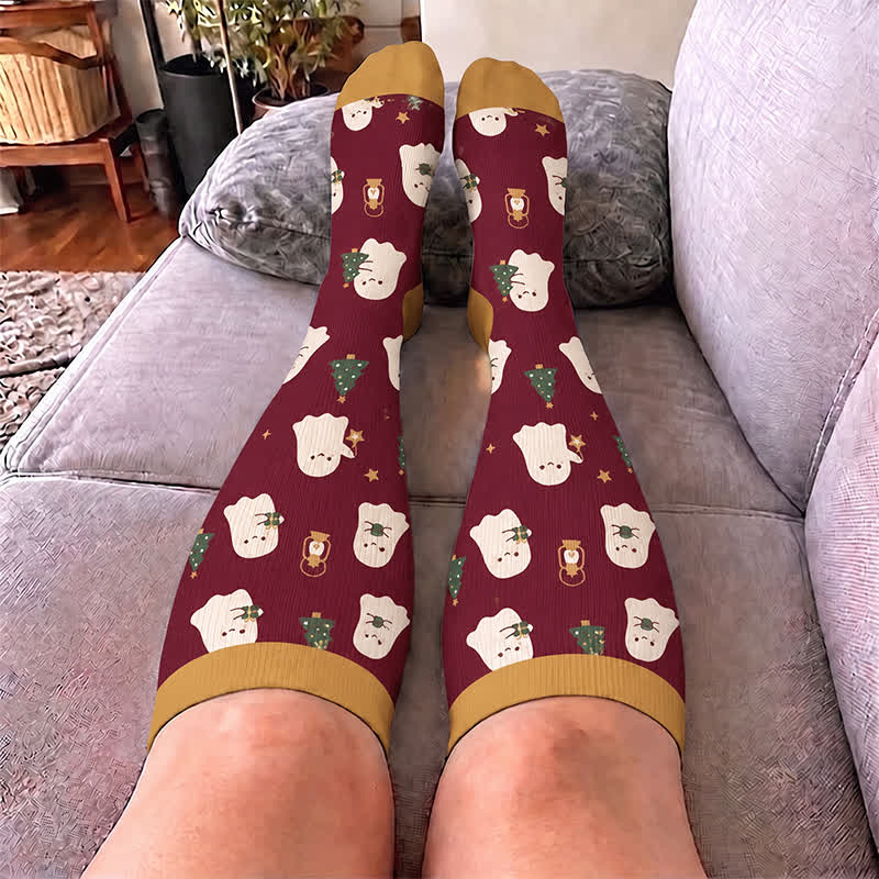 Plus Size Ghost Turtle Holiday Tv Compression Socks - image 2