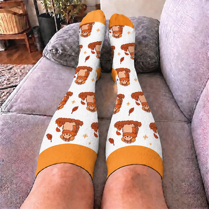 Plus Size Cozy Fall Animals Compression Socks - image 2
