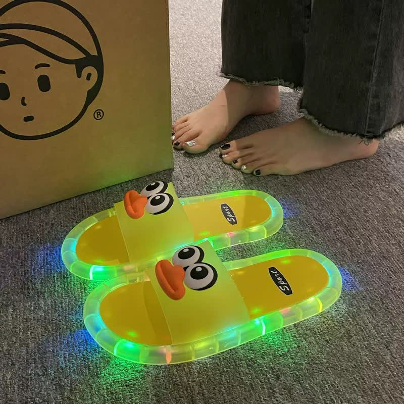 Full Lips Light Up Jelly Slides - Yellow - Kids EU34–35(3–3.5) - image 1